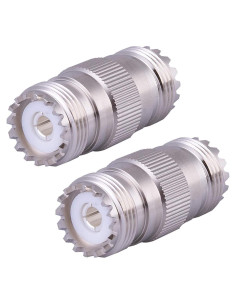 Adaptador Conector UHF PL-259 a SO239 Femenino XRDS-RF Paquete 2