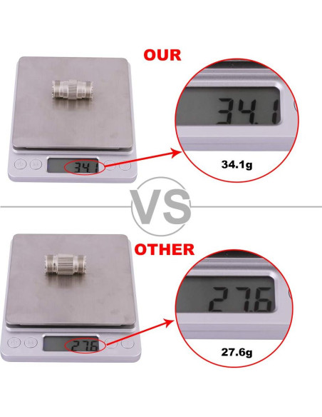 Adaptador Conector UHF PL-259 a SO239 Femenino XRDS-RF Paquete 2