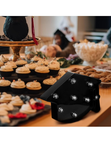 Decoración Iluminada Sombrero de Licenciatura VIHOSE 23.5x16.5cm