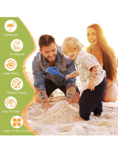 Tatuajes Temporales de Vehículos YOCIECO, 102 Diseños para Niños 2