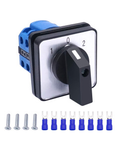 Interruptor Selector Taiss 20A 550V 3 Posiciones 8 Terminales