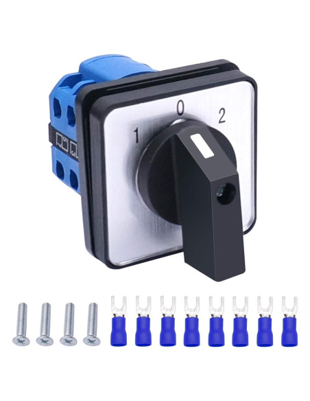 Interruptor Selector Taiss 20A 550V 3 Posiciones 8 Terminales