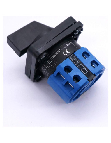 Interruptor Selector Taiss 20A 550V 3 Posiciones 8 Terminales