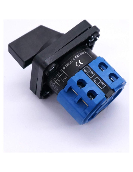 Interruptor Selector Taiss 20A 550V 3 Posiciones 8 Terminales