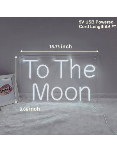 Luz Neon LED Britrio Al Espacio 42x25cm USB Regulable 2