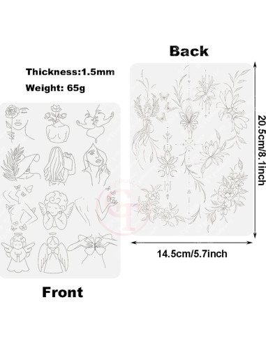 Piel de Práctica de Tatuaje FeteBeauty 1pc Silicona 1.5mm