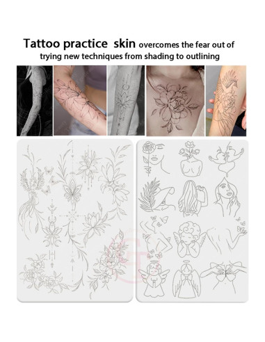 Piel de Práctica de Tatuaje FeteBeauty 1pc Silicona 1.5mm