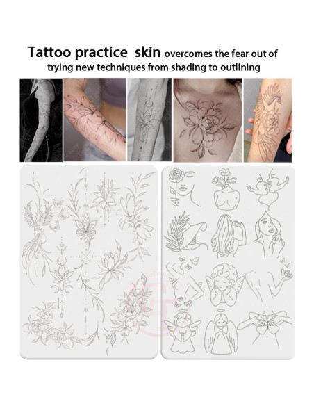 Piel de Práctica de Tatuaje FeteBeauty 1pc Silicona 1.5mm Piel de Práctica de Tatuaje FeteBeauty 1pc Silicona 1.5mm