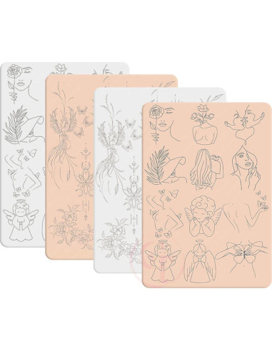 Piel de Práctica de Tatuaje FeteBeauty 1pc Silicona 1.5mm