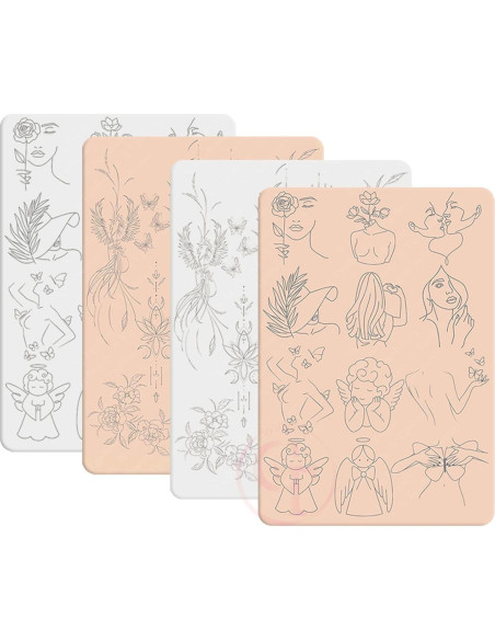 Piel de Práctica de Tatuaje FeteBeauty 1pc Silicona 1.5mm Piel de Práctica de Tatuaje FeteBeauty 1pc Silicona 1.5mm