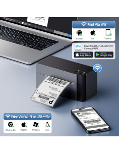 Impresora de Etiquetas Térmicas WiFi Phomemo 344WF 300DPI 2