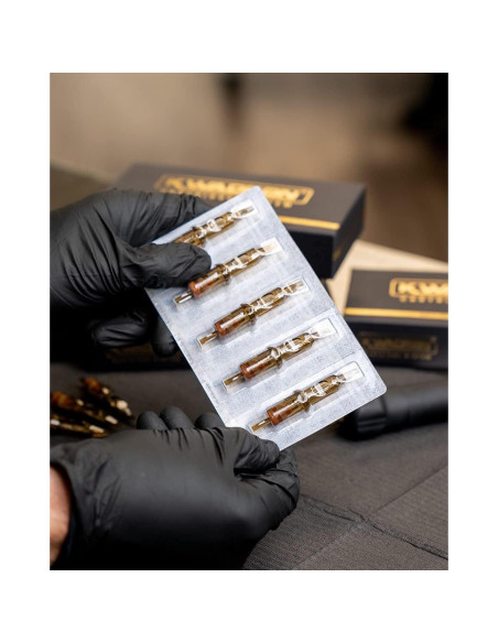 Cartuchos de Agujas de Tatuaje Kwadron 20 Unidades Punta Larga Cartuchos de Agujas de Tatuaje Kwadron 20 Unidades Punta Larga
