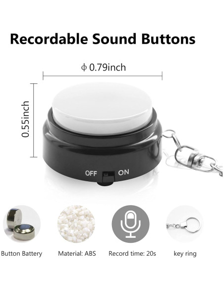 Botón Grabador de Voz Ultimatesupplier 20s - Paquete de 2