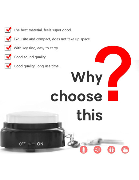 Botón Grabador de Voz Ultimatesupplier 20s - Paquete de 2