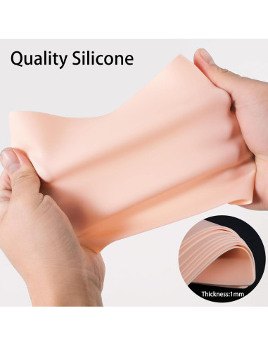 Piel de Tatuaje Falsa 10pcs GRELEON 1mm Silicona 18.8x14.2cm