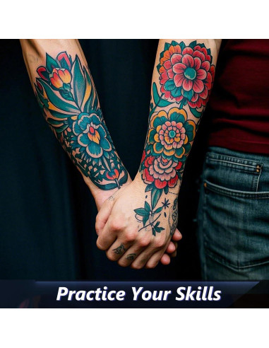 Piel de Tatuaje Falsa 10pcs GRELEON 1mm Silicona 18.8x14.2cm