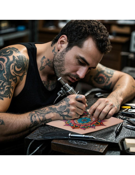 Piel de Tatuaje Falsa 10pcs GRELEON 1mm Silicona 18.8x14.2cm