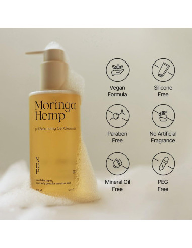 Limpiador Facial Gel a Espuma Labio 200ml Vegano Piel Sensible