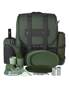 Mochila de Picnic Fern & Soul para 4 Personas con Manta y Enfriador