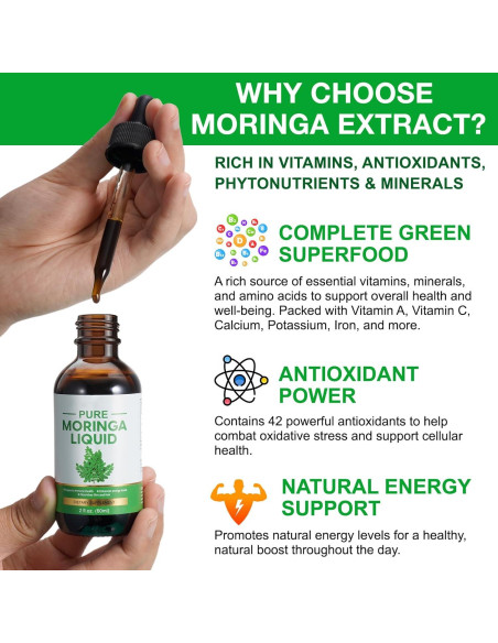 Gotas Líquidas de Moringa Pura Ruduwu 120g - Energía y Salud Gotas Líquidas de Moringa Pura Ruduwu 120g - Energía y Salud