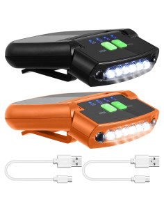 Linterna LED Clip en Gorro Mudder Recargable USB 1000 Lúmenes