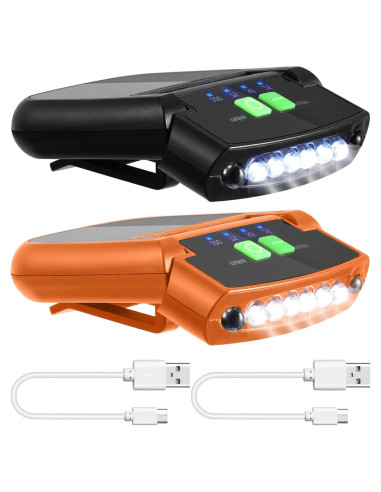 Linterna LED Clip en Gorro Mudder Recargable USB 1000 Lúmenes