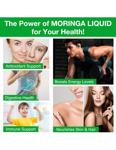 Gotas Líquidas de Moringa Pura Ruduwu 120g - Energía y Salud