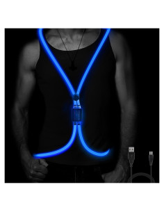 Chaleco Reflectante LED Esonstyle Azul para Correr y Ciclismo