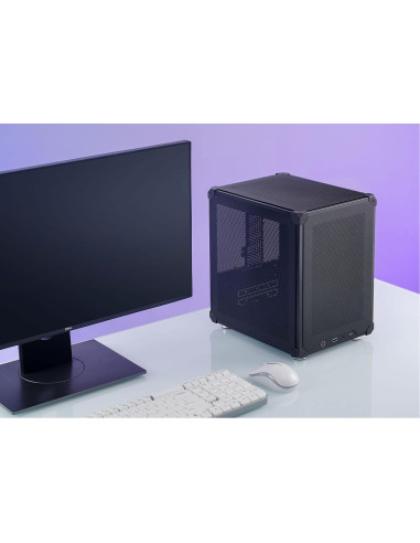 Caja de PC JONSBO C6 Negro Micro ATX Compacta Malla