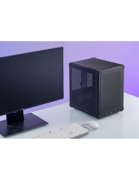 Caja de PC JONSBO C6 Negro Micro ATX Compacta Malla