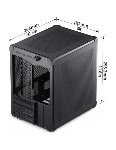 Caja de PC JONSBO C6 Negro Micro ATX Compacta Malla