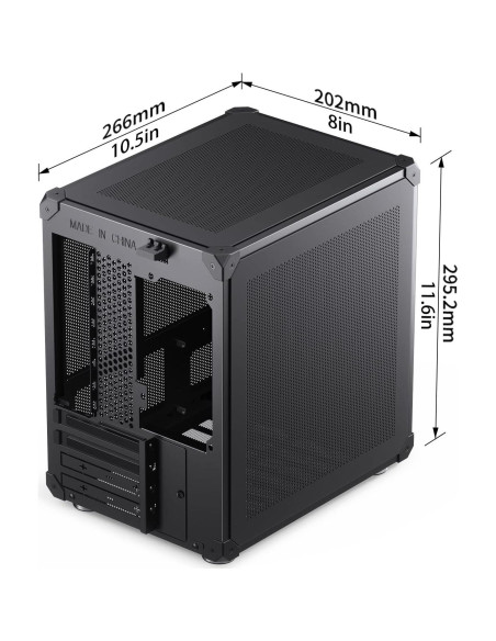 Caja de PC JONSBO C6 Negro Micro ATX Compacta Malla