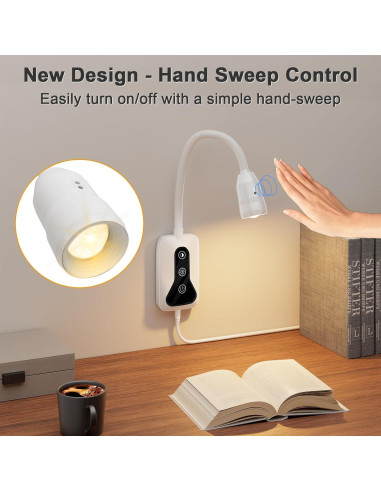 Luz de Lectura Montada en Pared HUAEU LED Regulable Blanca