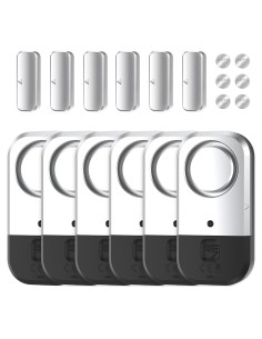Alarmas para Puertas y Ventanas ANKOSHUN - 6 Paquete Gris