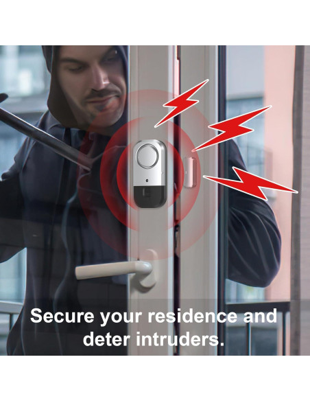 Alarmas para Puertas y Ventanas ANKOSHUN - 6 Paquete Gris