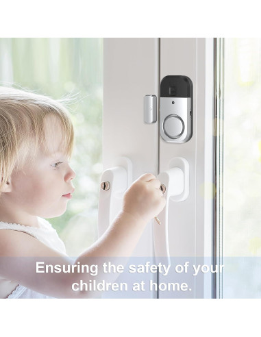 Alarmas para Puertas y Ventanas ANKOSHUN - 6 Paquete Gris