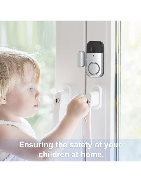 Alarmas para Puertas y Ventanas ANKOSHUN - 6 Paquete Gris