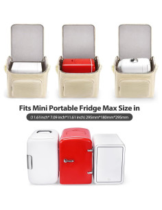 Bolsa de viaje portátil Hzycwgone para mini nevera 4L Beige 2