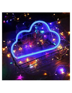Luz Neón Nube BeMoment LED Decorativa Azul 30x19 cm