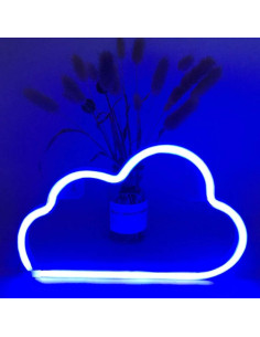 Luz Neón Nube BeMoment LED Decorativa Azul 30x19 cm 2