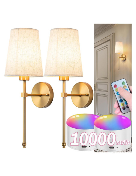 Aplique de Pared Inalámbrico YHCDLAMP LED Regulable 12W