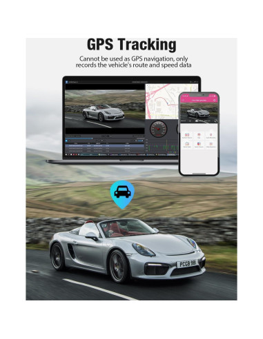 Cámara Dash OMBAR M572 3 Canales 2K+1080P GPS WiFi 5G