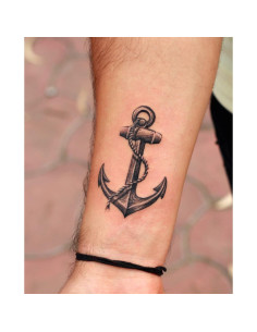 Tatuajes Temporales 5X2Y Ancla, Impermeables, Realistas 2