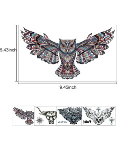 Tatuajes Temporales Grandes VIWIEU 3D Realistas - 5 Hojas 2