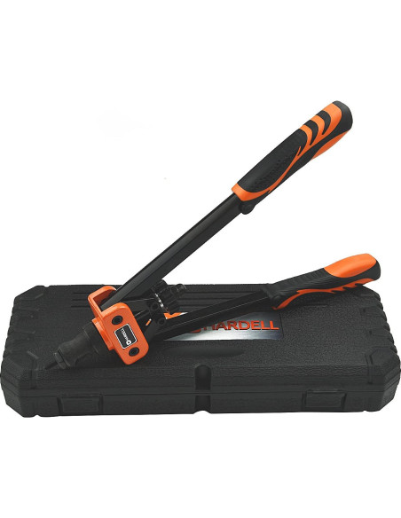 Herramienta de Tuerca Remachada HARDELL 14" con 100 Tuercas y 7 Mandriles