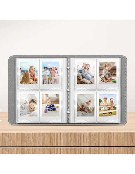 Álbum de Fotos Fintie para Instax Mini - 256 Bolsillos Mármol Oceánico