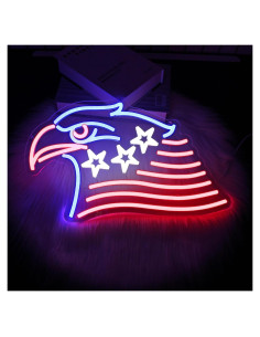 Luz de neón LED Whfobfe Águila Americana para decoración