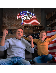 Luz de neón LED Whfobfe Águila Americana para decoración 2