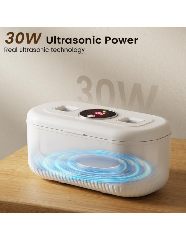 Limpiador Ultrasónico de Joyas ZYREX 30W 48kHz con Luz UV