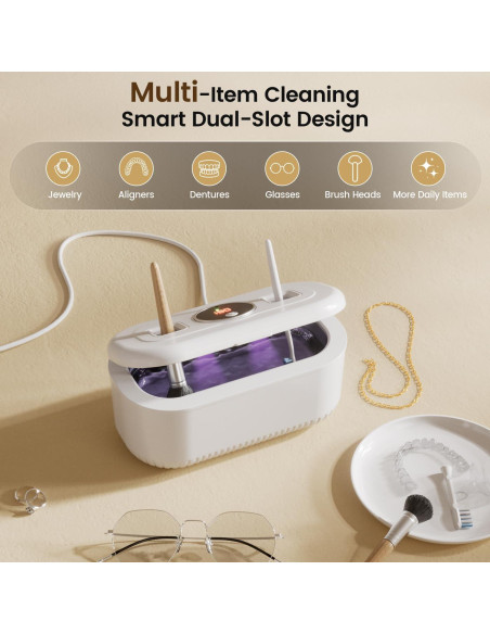 Limpiador Ultrasónico de Joyas ZYREX 30W 48kHz con Luz UV Limpiador Ultrasónico de Joyas ZYREX 30W 48kHz con Luz UV